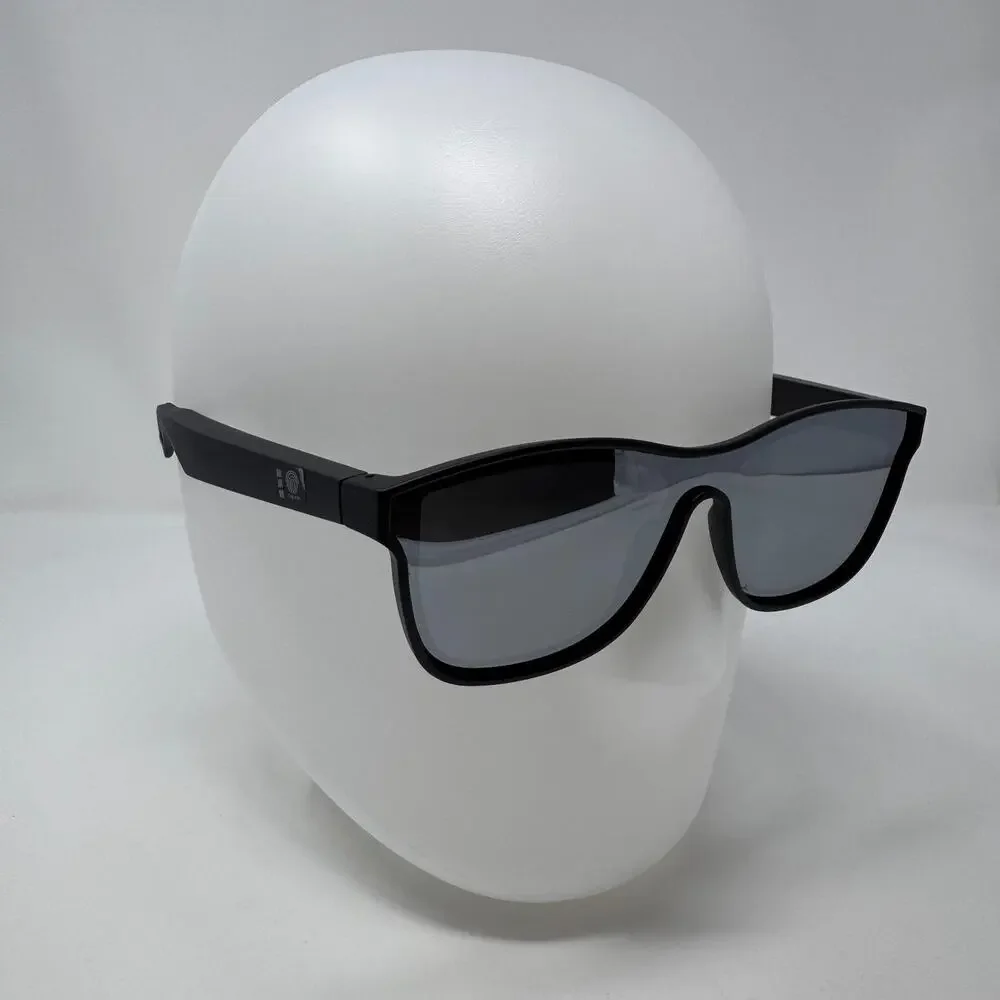 Smart Glasses for Men and Women with Speaker/Bluetooth Sunglasses Shiny Silver
